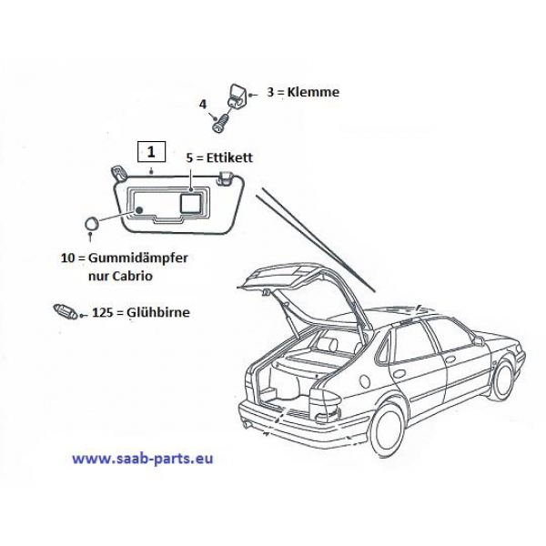 9000 Innenraum Himmel/Dach...