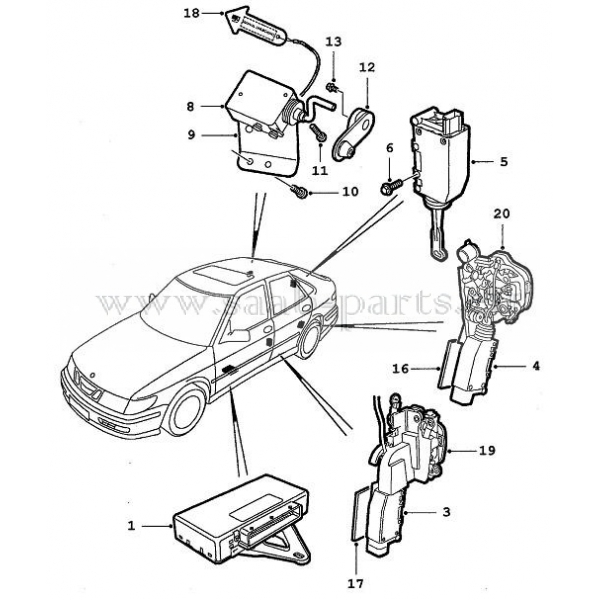   900 Typ 2 electric central lock  